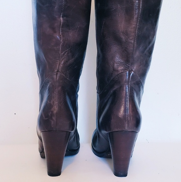 Progetto Italian knee high stacked heel boots - Picture 7 of 8
